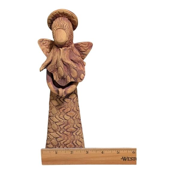 Vintage 1994 Kampa clay angel figurine collectible handmade artistic knick-knack - Picture 4 of 10